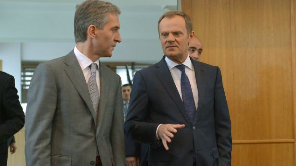 Premier Mołdawii Iurie Leanca na spotkaniu z Donaldem Tuskiem