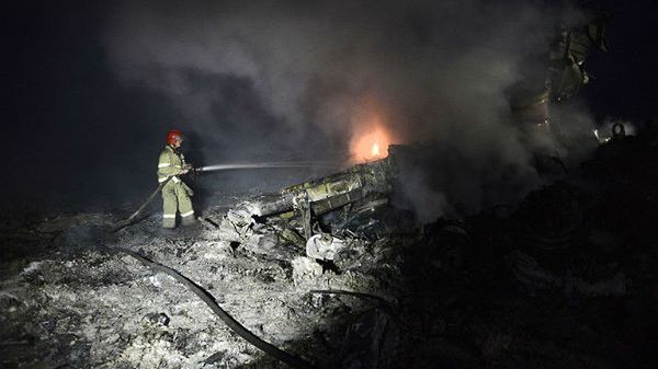 Miejsce katastrofy samolotu