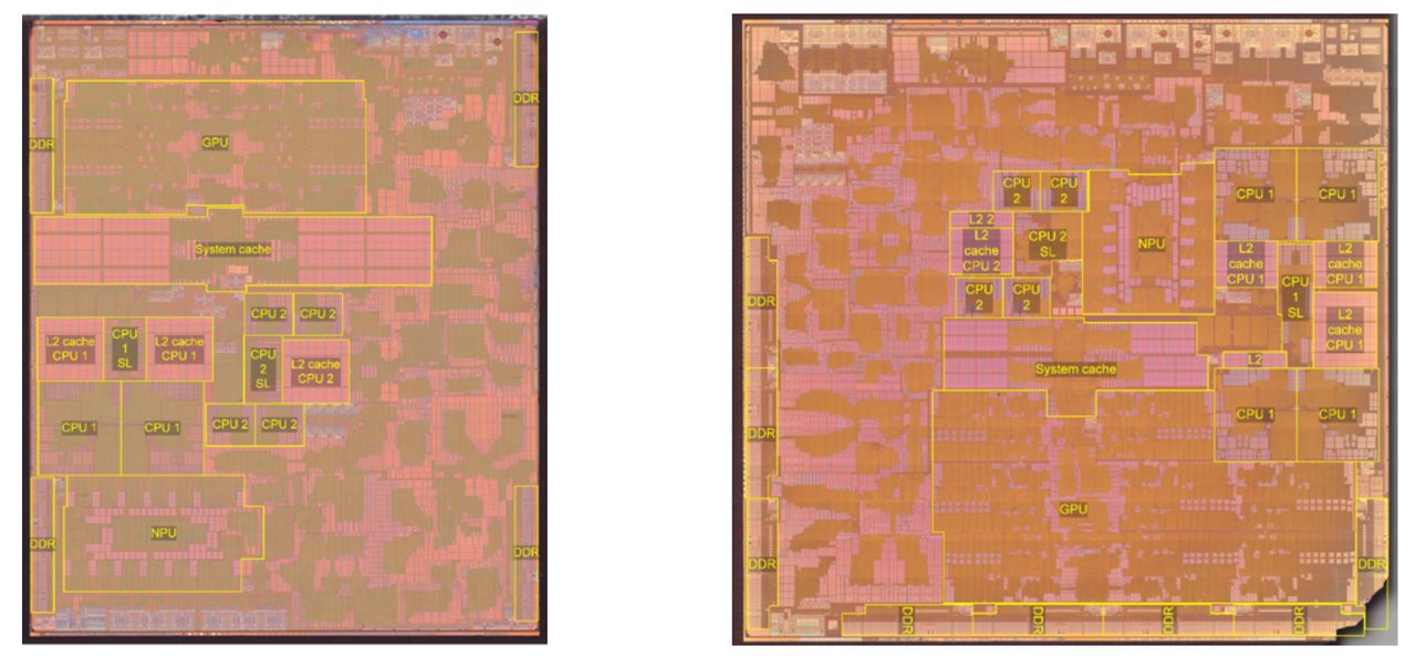 Apple A14 vs M1, fot. Tech Insights