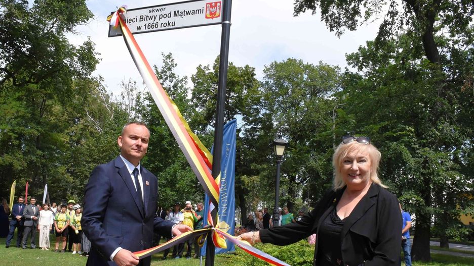 Skwer Pamięci Bitwy pod Mątwami w 1666 roku oficjalnie otwarty