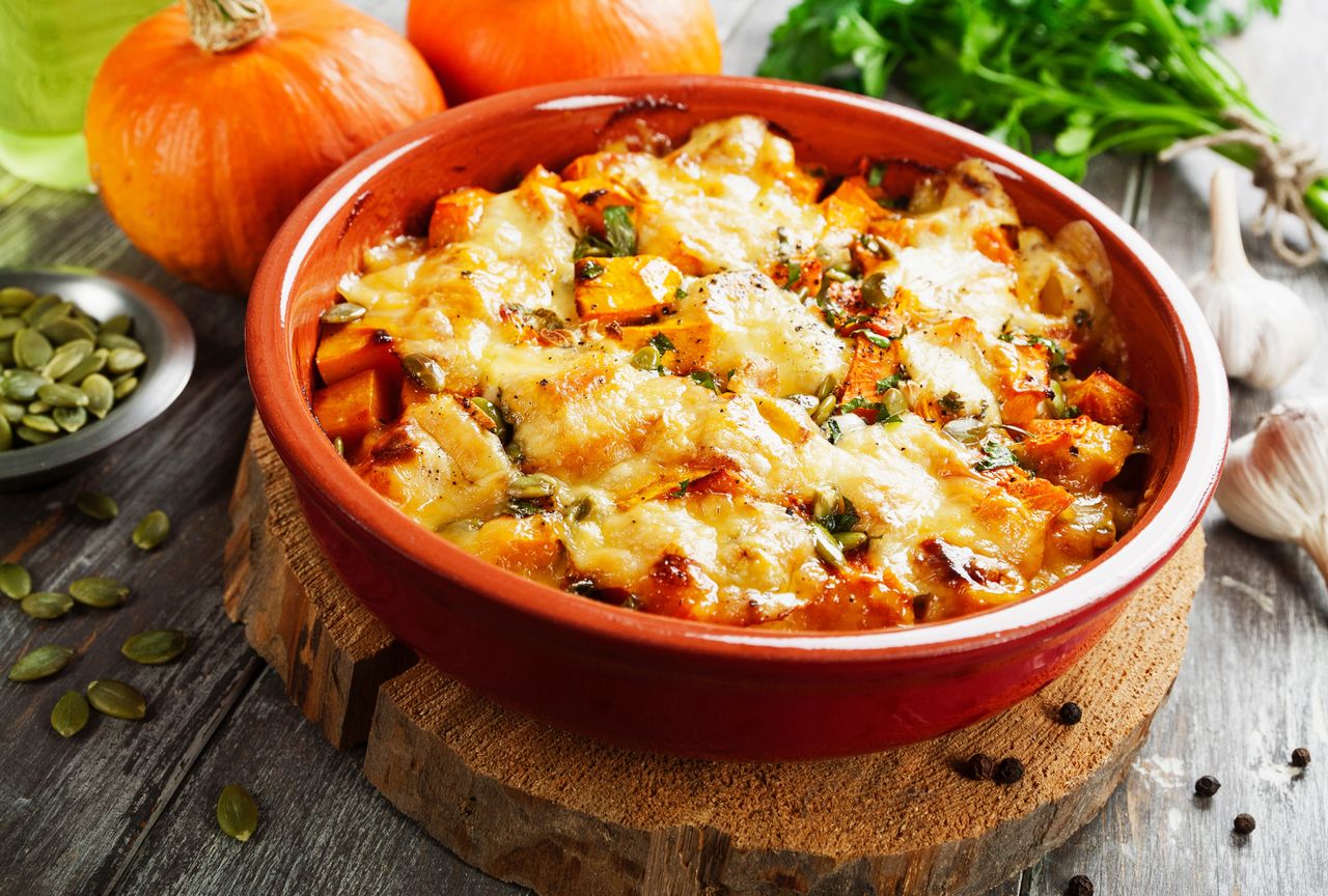 Warm up your Autumn evenings with a hearty pumpkin bake