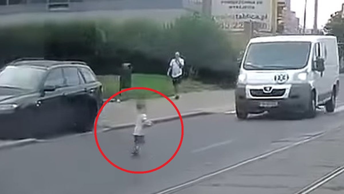 Dziecko wybiegło na jezdnię.