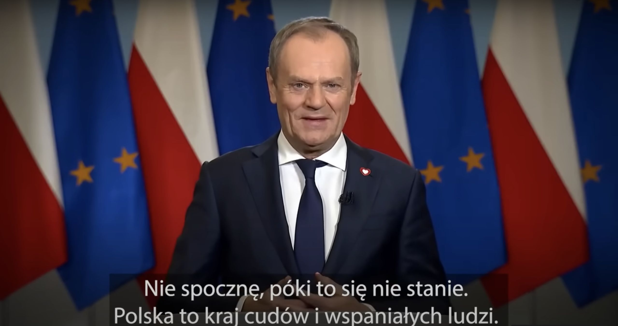 Donald Tusk podczas orędzia