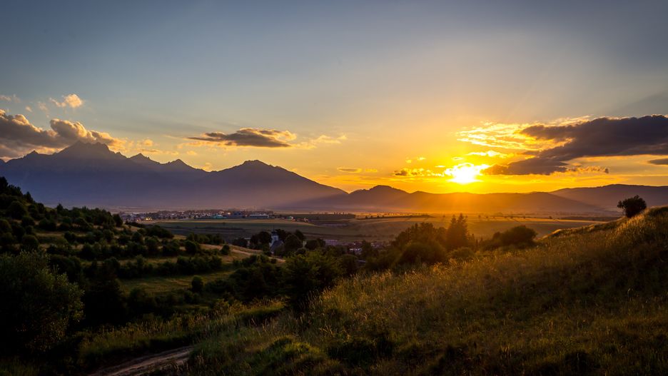 zachód, tatry, góry, chmury, wzgórza, karpaty, krajobraz, naura, podróże, niebo