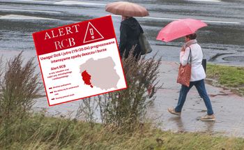 Intensywne opady na zachodzie Polski. RCB ostrzega przed podtopieniami
