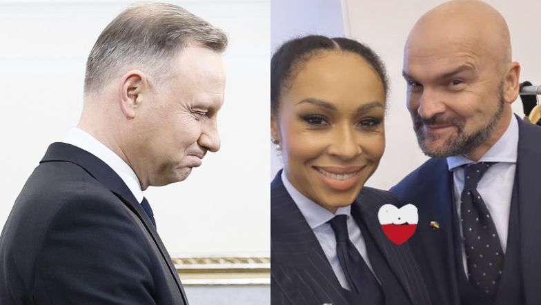 Omenaa Mensah i Rafał Brzoska u Andrzeja Dudy