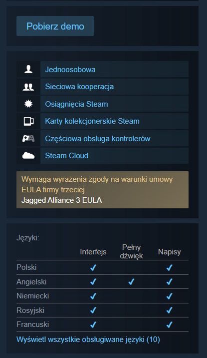 Darmowe demo Jagged Alliance 3 na Steamie