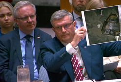 Pokazał dowody w ONZ. Rosyjskie napisy na szczątkach dronów