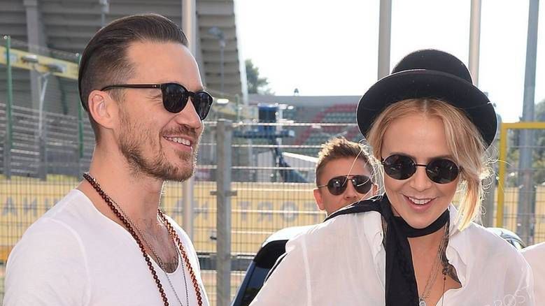 Maja Sablewska i Wojciech Mazolewski na Wielkim Meczu TVN vs TVP Fot. ons