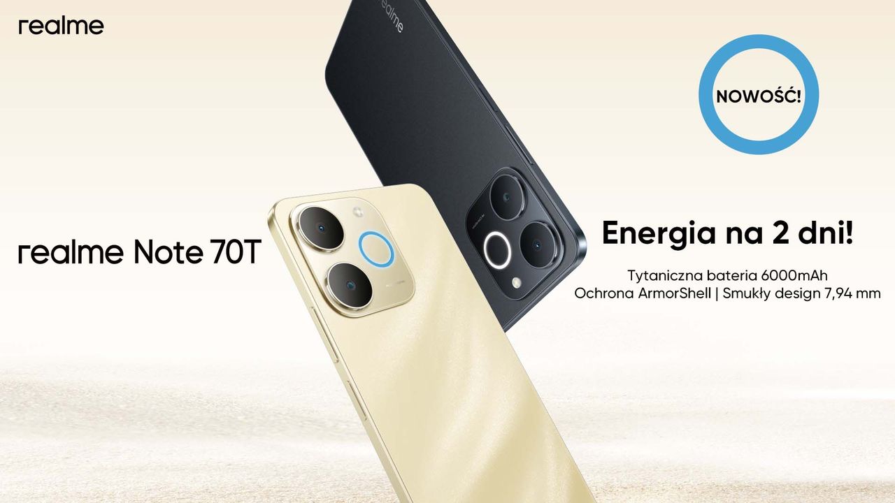 realme Note 70T: Przystępny cenowo smartfon o wytrzymałej baterii już w Polsce