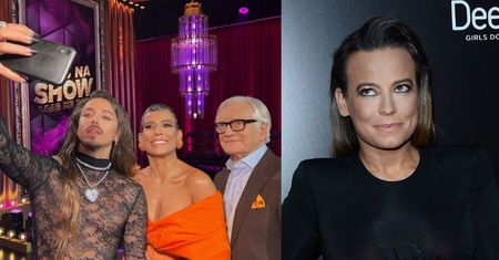 WYDEKOLTOWANA Anna Mucha bryluje na planie programu "Czas na show. Drag Me Out". Petarda? (FOTO)
