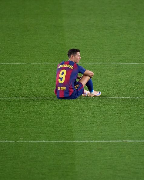 Lewandowscy uchwyceni na pustym Camp Nou