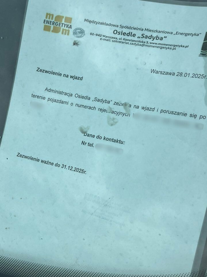 Tak wygląda omawiane zezwolenie.