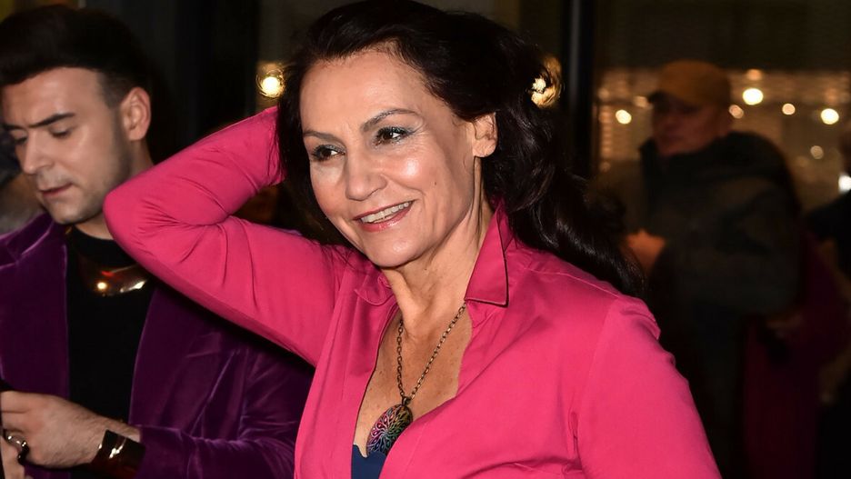 Małgorzata Pieczyńska podczas premiery spektaklu "Przesyłka z zaświatów" w reżyserii Cezarego Żaka