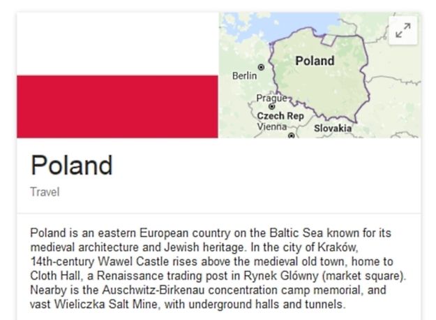 Błąd Google Maps - część woj. warmińsko-mazurskiego poza granicami kraju