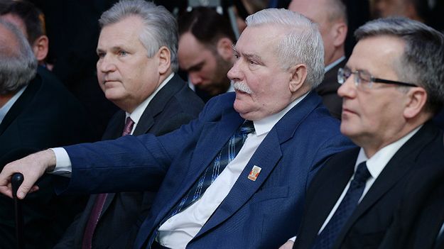 Byli prezydenci RP: Aleksander Kwaśniewski, Lech Wałęsa oraz Bronisław Komorowski