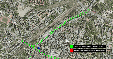 Remont torowiska w centrum Sosnowca. Spore utrudnienia