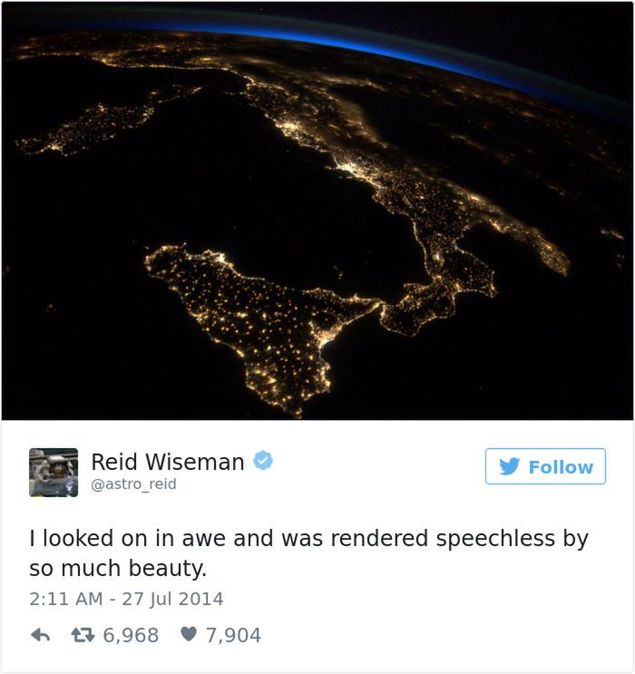 Kosmiczne zdjęcia w tweetach Reida Wisemana 2