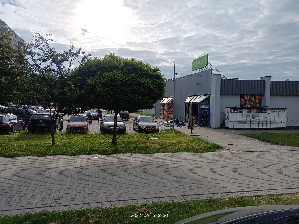 Nocny wybuch bankomatu w Stokrotce przy ul. Tatarakowej w Lublinie