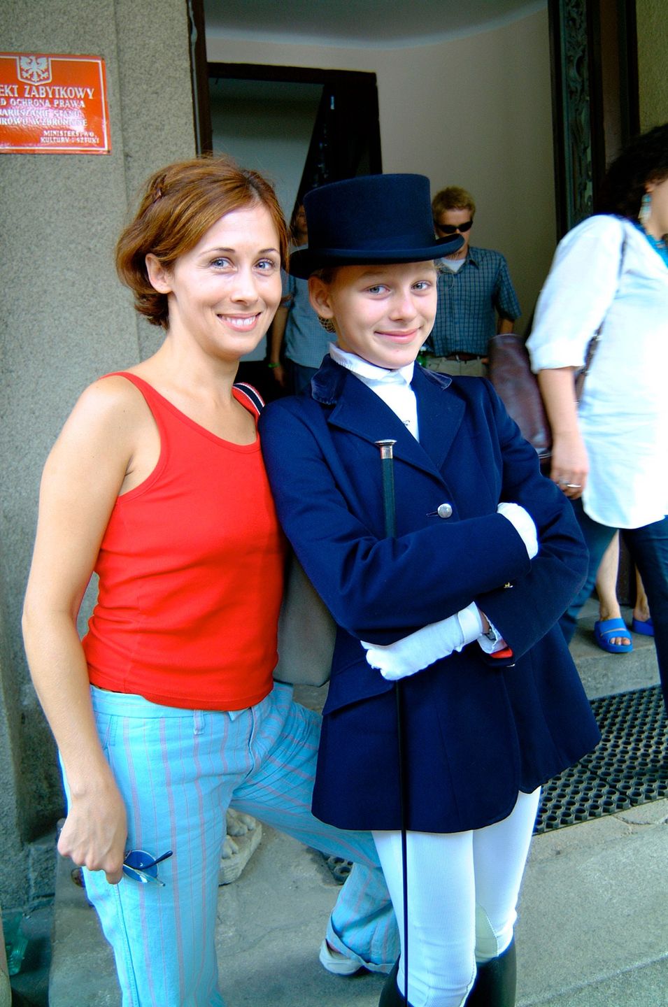 Jolanta Fraszyńska z córką w 2003