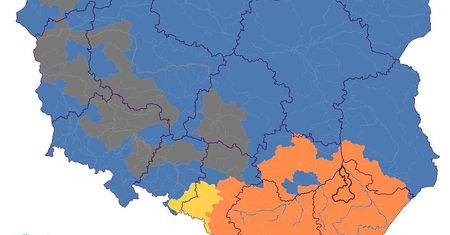 Na południu nadal pada. IMGW ostrzega przed wysoką wodą w rzekach