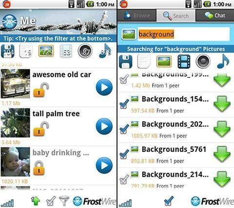 FrostWire - P2P na Androidzie