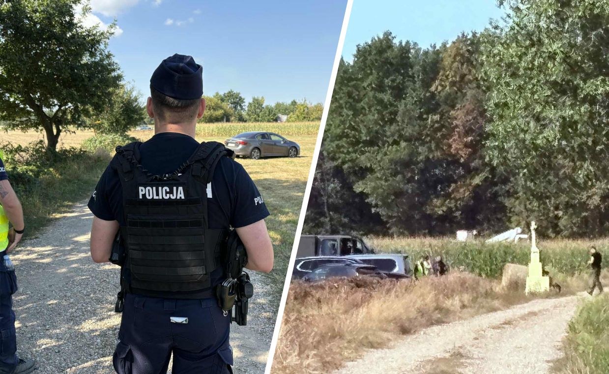 To tu spadł nieznany obiekt w Osinach. Teren obstawiony przez służby