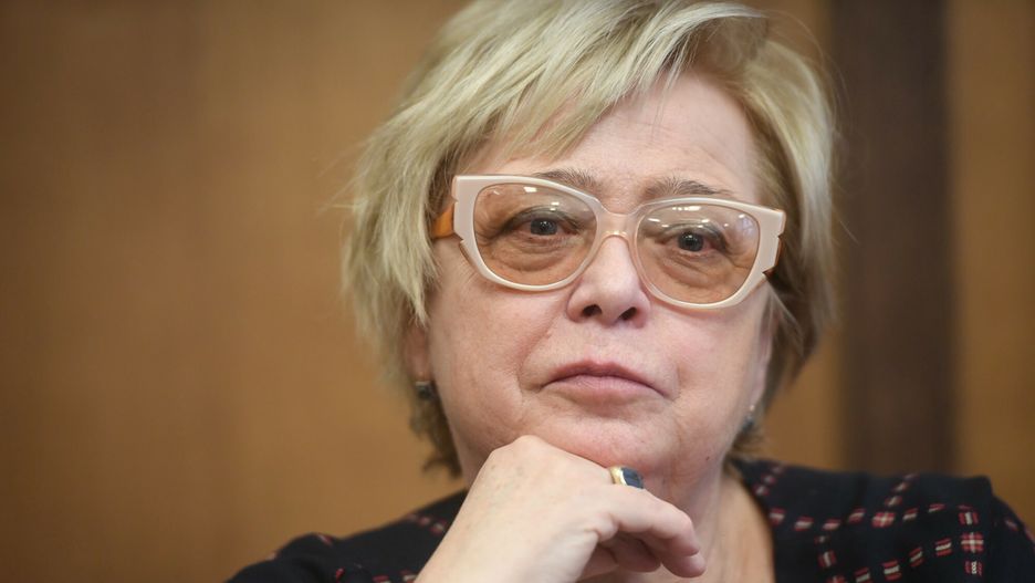 Ma?gorzata Gersdorf i Krzysztof R?czka przeciw Stanis?awowi Piotrowiczowi02.12.2019 Warszawa Proces o ochrone dobr osobistych prezes Sadu Najwyzszego Malgorzaty Gersdorf i sedziego SN Krzysztofa Raczki przeciwko Stanislawowi Piotrowiczowi za slowa o "sedziach, ktorzy sa zwyklymi zlodziejami"   fot Jacek Dominski/REPORTER
n/z: Malgorzata GersdorfJacek Dominski/REPORTER