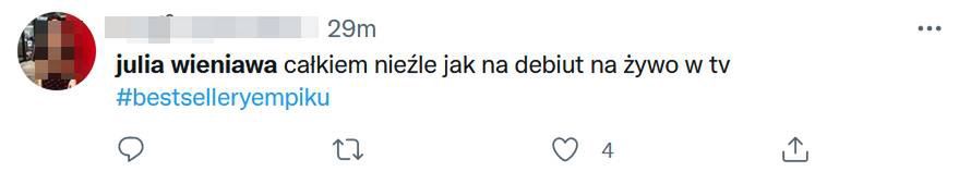 Komentarze po występie Julii Wieniawy na Bestsellerach Empiku 2021 