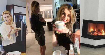 Tak mieszka Justyna Żyła: przytulna kuchnia, skromny kominek i basen w ogrodzie (ZDJĘCIA)