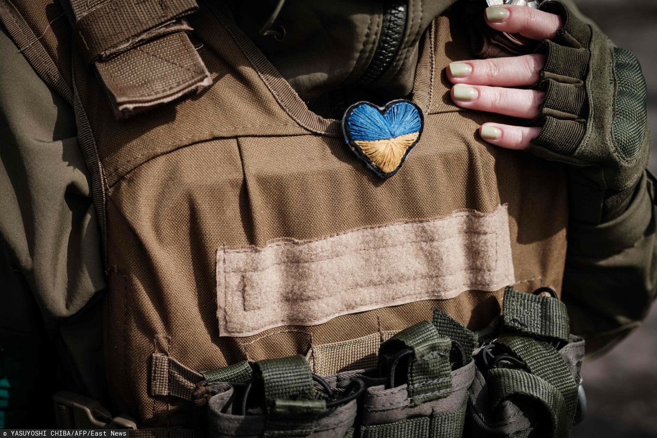 Ukraińska żołnierka na froncie