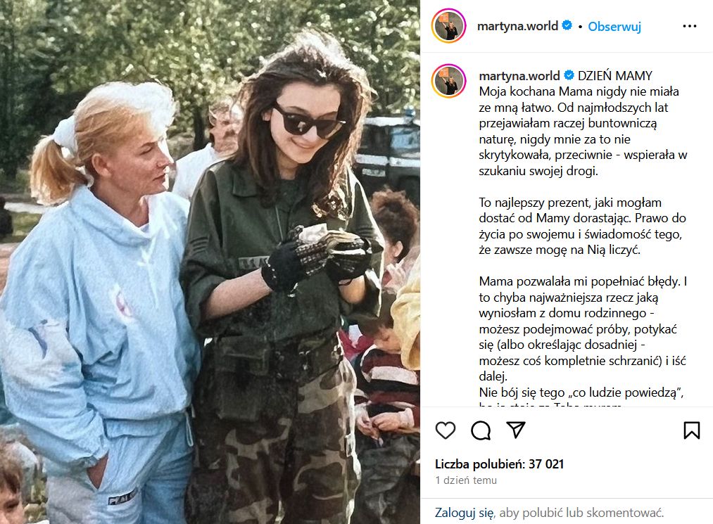 Mama Martyny Wojciechowskiej od zawsze jest dla niej wielkim wsparciem