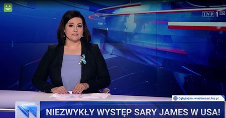 Bez cienia wstydu. "Wiadomości" grzeją się w blasku Sary James