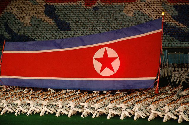 Manifestacja w Korei Północnej (Fot. Flickr/(stephan)/Lic. CC by-sa)