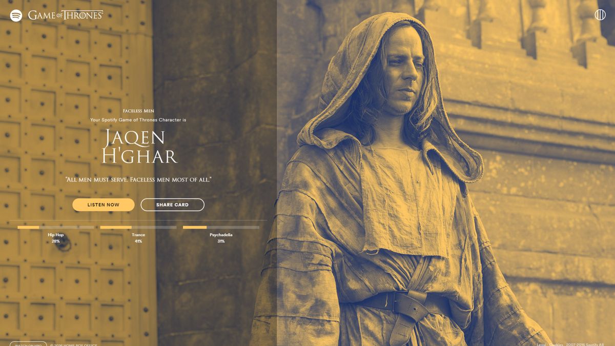 Kim jesteś w Game of Thrones? Spotify zna odpowiedź 1