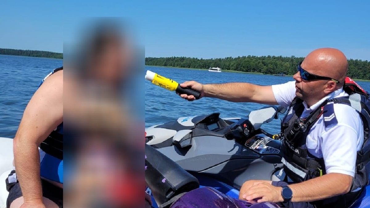 Był nietrzeźwy i pływał z dzieckiem na skuterze wodnym