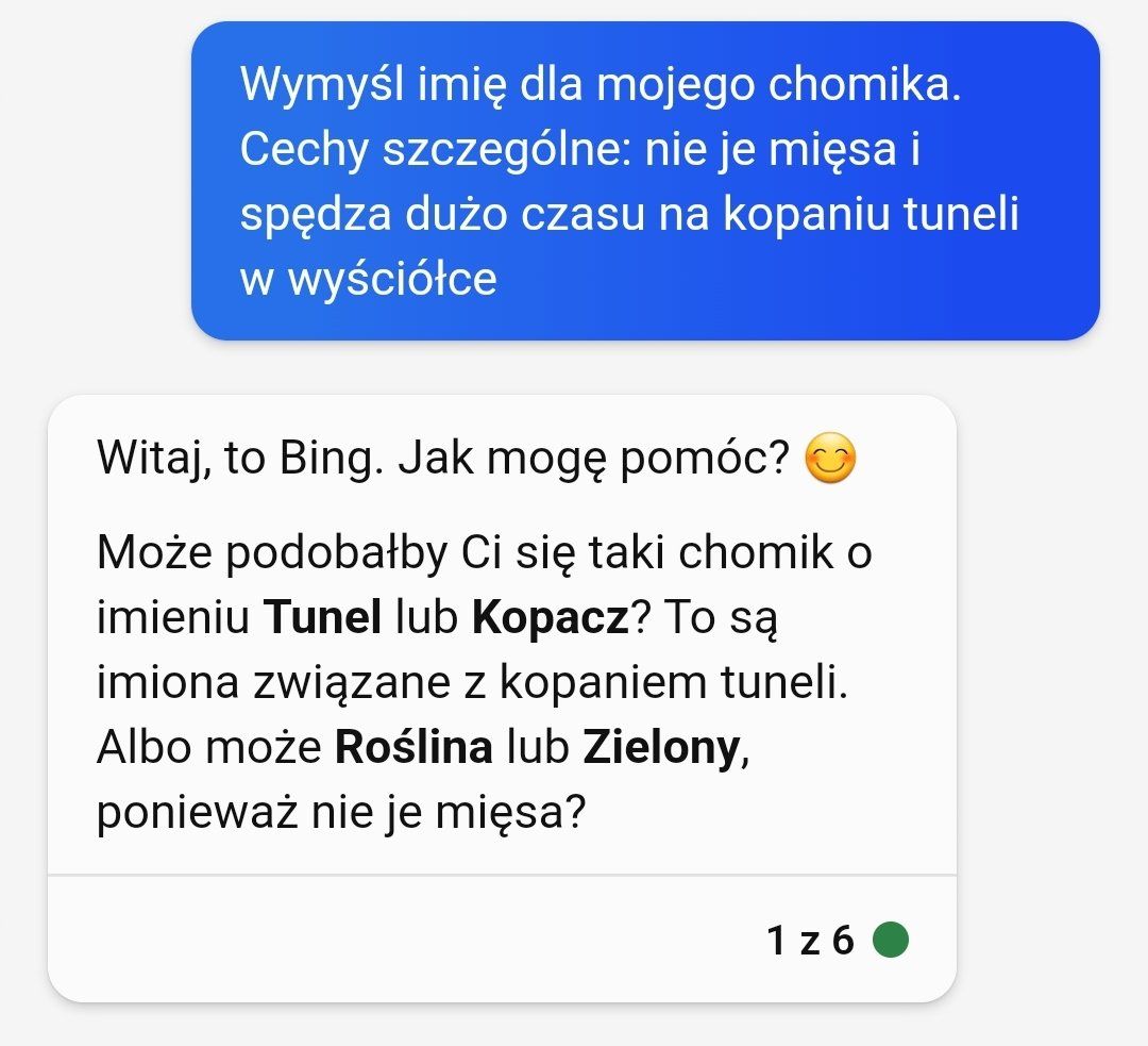 Bing AI w akcji