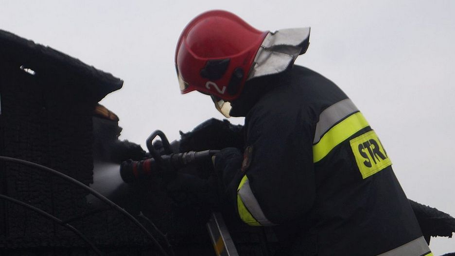 Pożar w miejscowości Olszanka