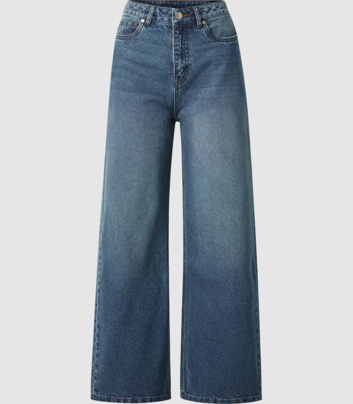 Jeansy wide leg z Lidla z wysokim stanem
