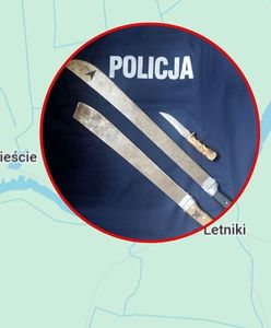 "Darł się jak opętany". Mężczyzna z maczetami zatrzymany przez policję
