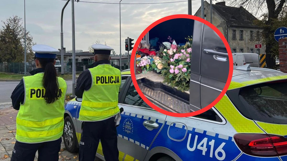 Policja przyłapała dwóch mężczyzn kradnących na cmentarzu