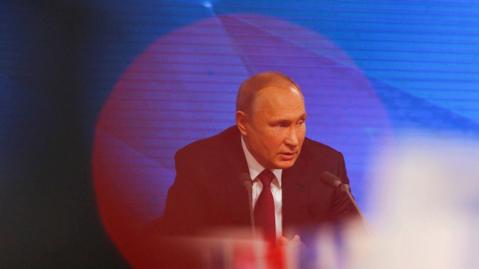 Russian President Putin holds annual press conference in MoscowMOSCOW, RUSSIA - DECEMBER 20: President of Russia, Vladimir Putin gives an annual end-of-year news conference at Moscow's World Trade Centre in Moscow, Russia on December 20, 2018. Sefa Karacan / Anadolu Agency/ABACAPRESS.COM 
Dostawca: PAP/AbacaAA/ABACAannual, news conference, vladimir putin