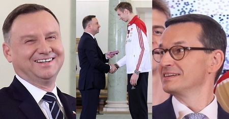 Siatkarze odwiedzili prezydenta i premiera. Duda był uradowany (ZDJĘCIA)