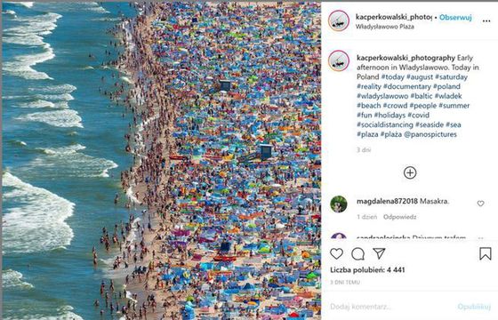 Fotograf Kacper Kowalski o zdjęciu plaży we Władysławowie: nie mam wpływ na to, co się dzieje z moimi zdjęciami