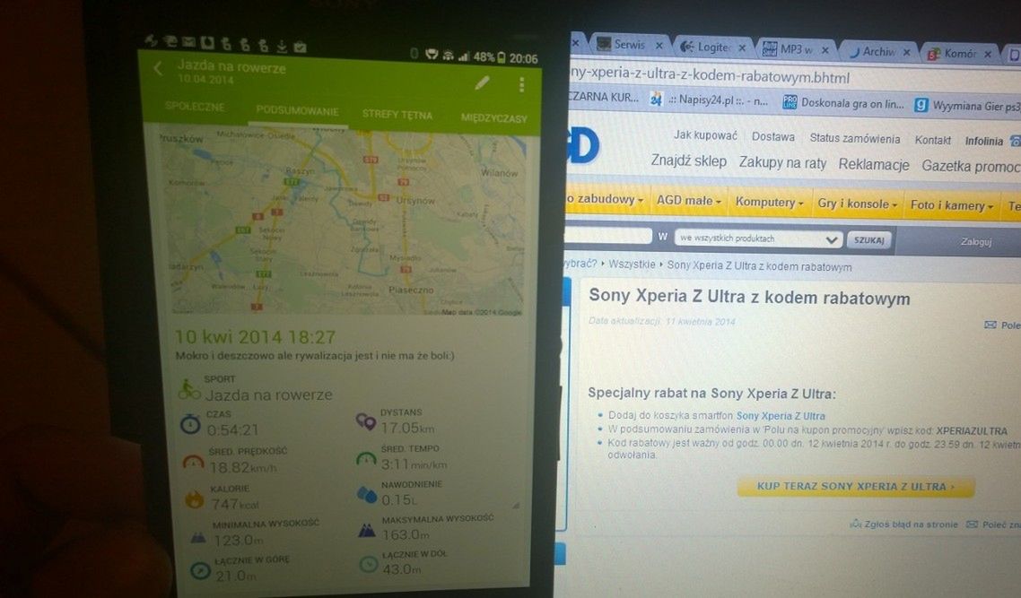 Rywalizacja w Endomondo: Euro vs Blomedia 3