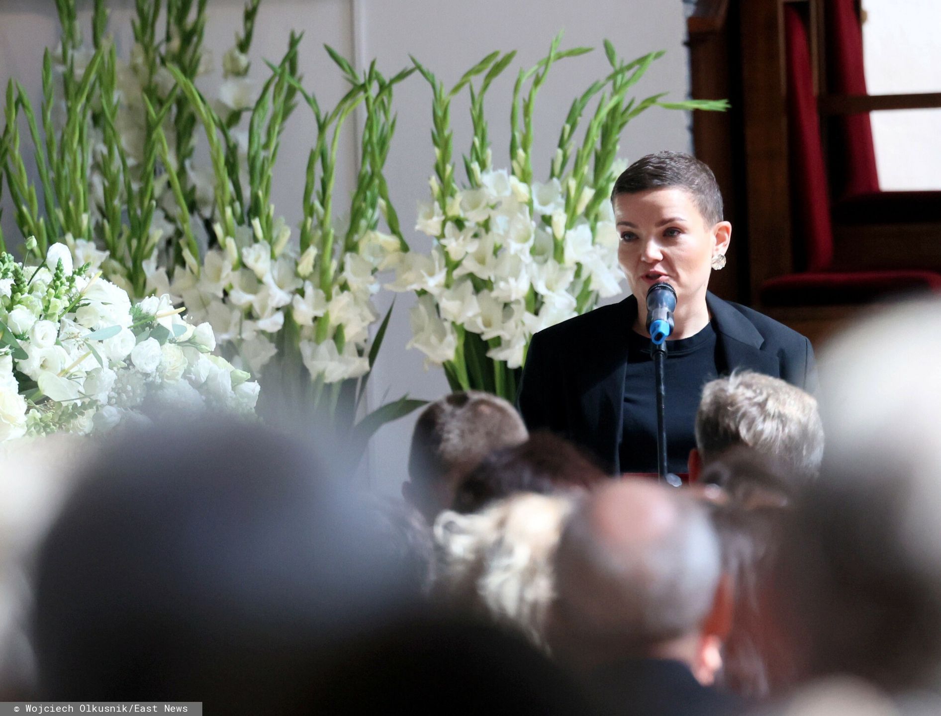 Marta Cienkowska na pogrzebie Stanisława Soyki
