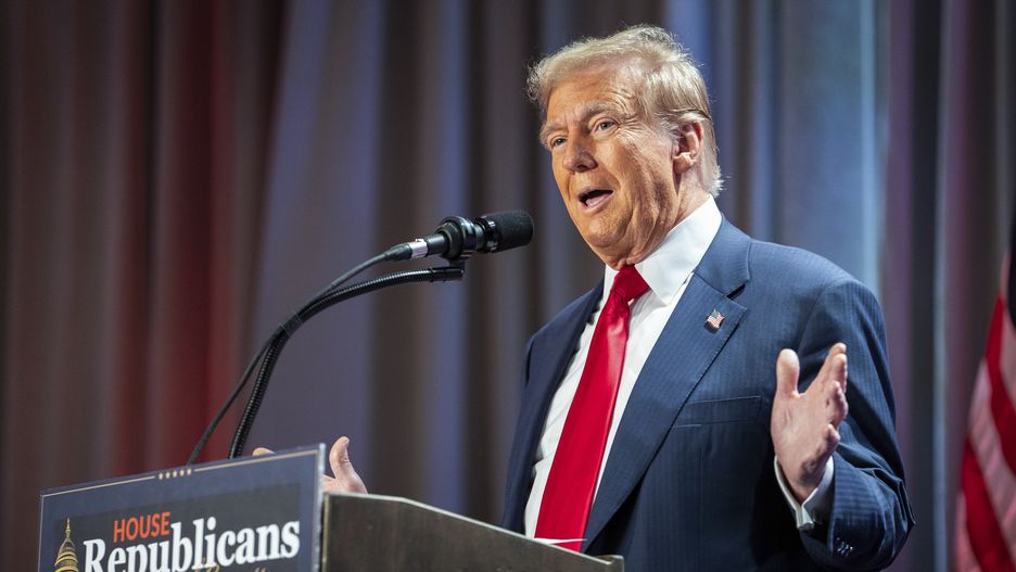 US President-elect Donald Trump speaks during a meeting with House Republicans at the Hyatt Regency hotel in Washington, DC, USA, 13 November 2024. EPA/ALLISON ROBBERT / POOL Dostawca: PAP/EPA.