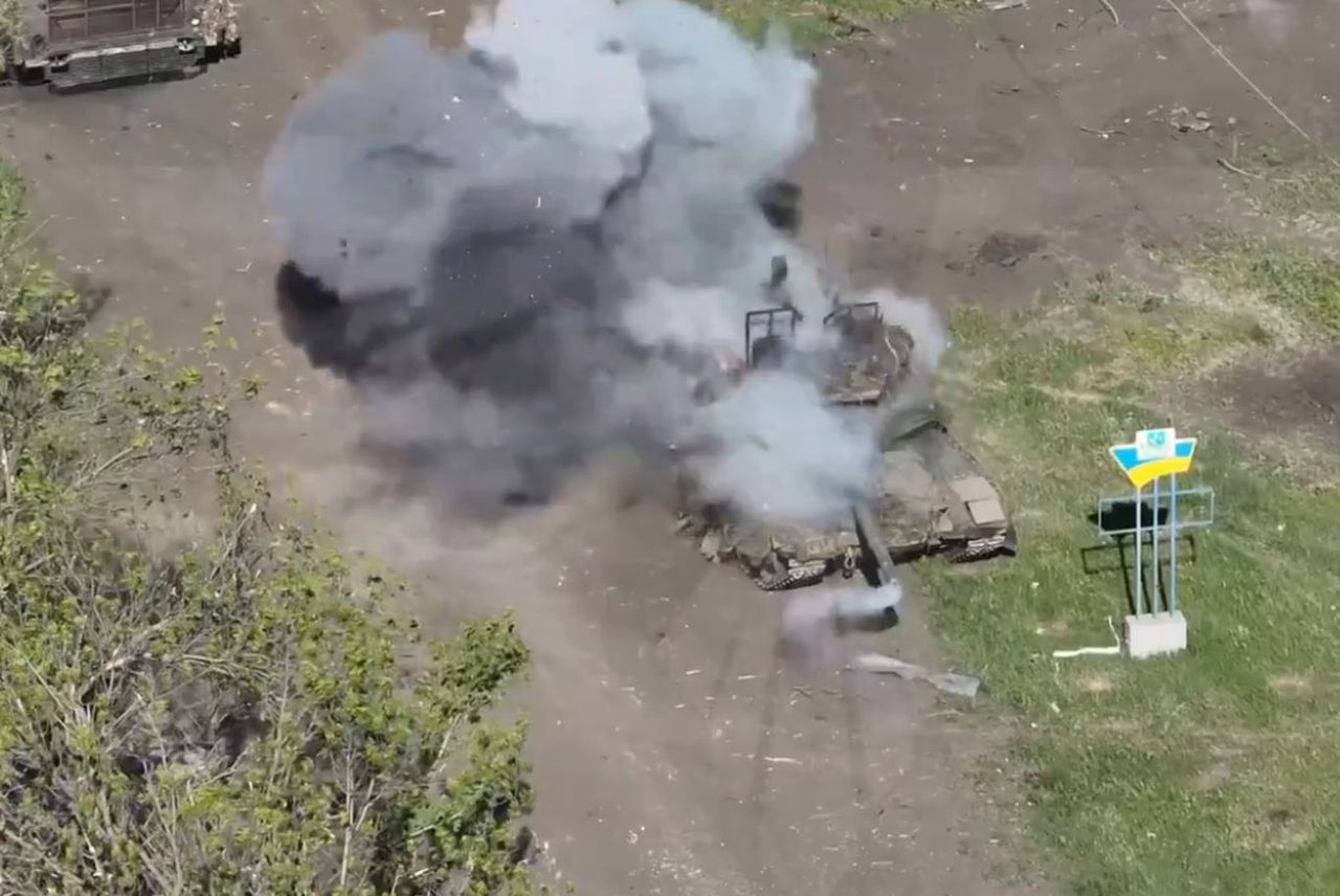 Ukrainian drones take down another prized Russian T-90M tank