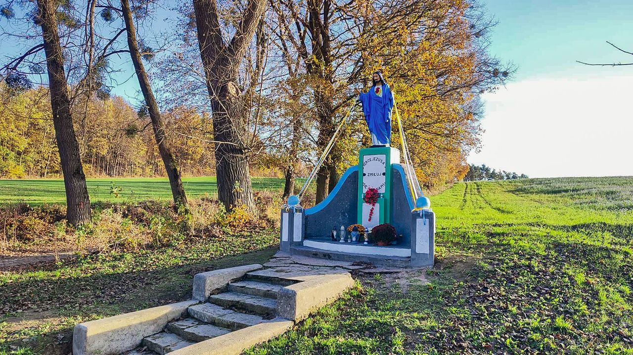 Mieszkańcy Grabionnej odnowili figurę Jezusa