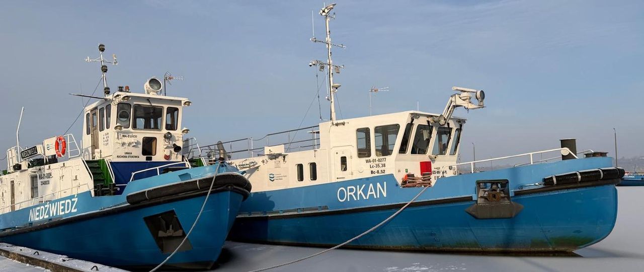 Trwa akcja lodołamania na Wiśle. Lodołamacze pracują na Zbiorniku Włocławskim!